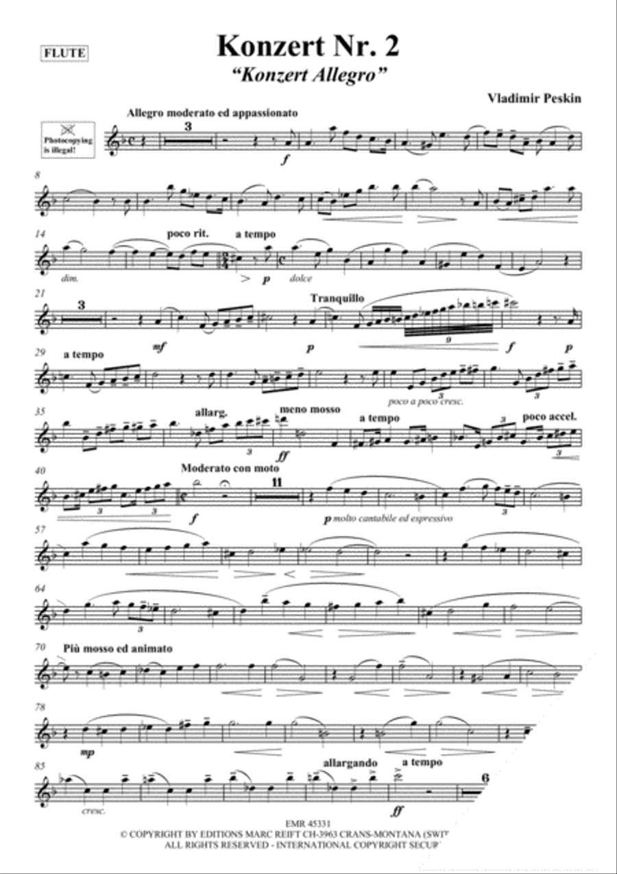 Konzert No. 2 Flute Solo scores gallery preview page 3