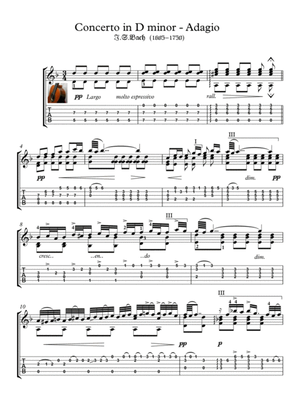 Bach for guitar BWV 974 Adagio