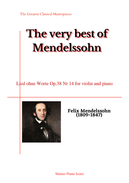 Mendelssohn-Lied ohne Worte Op.38 Nr 14 for violin and piano image number null