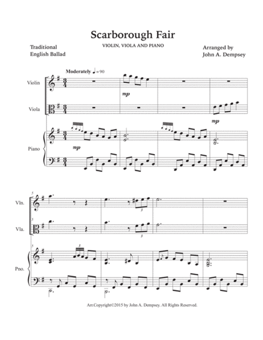 Scarborough Fair (Trio for Violin, Viola and Piano) image number null