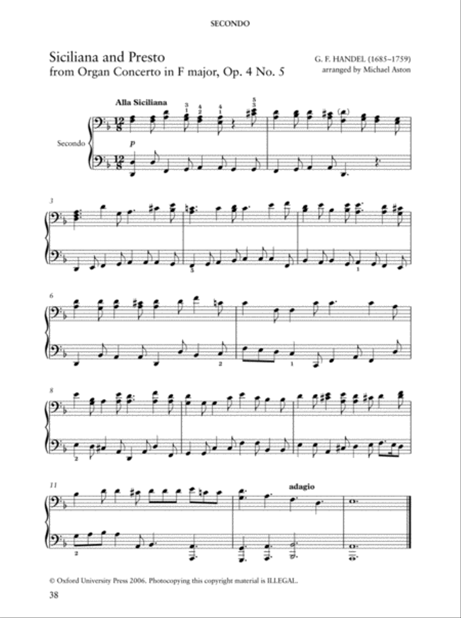 Piano Duets: Baroque Composers Piano Duet scores gallery preview page 2