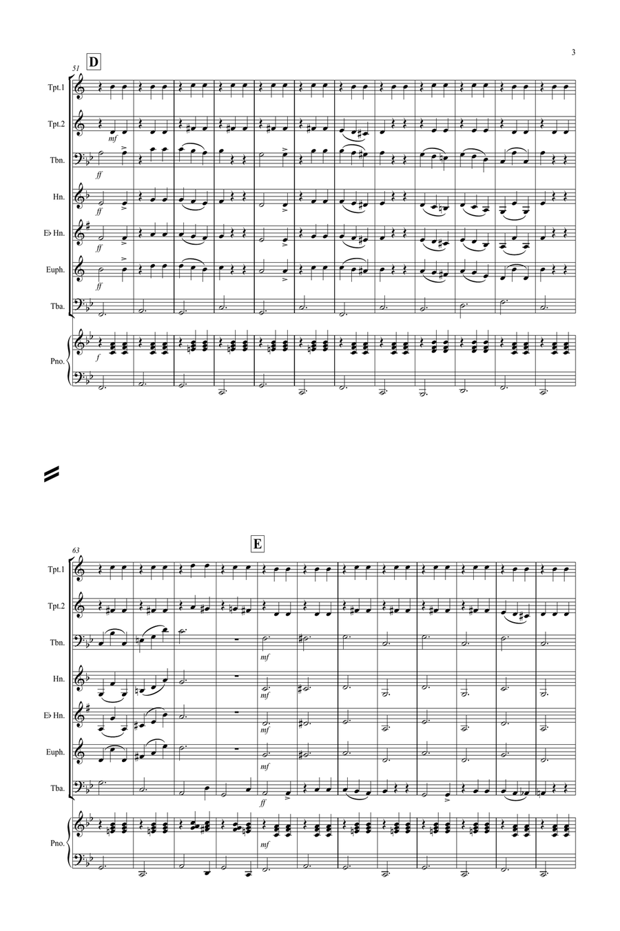 The Skater's Waltz (Fantasia) for Brass Quartet Brass Quartet scores gallery preview page 3