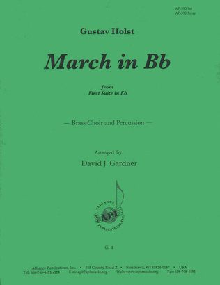 March In Bb - Holst-gardner - Br Chr (fr Eb March)