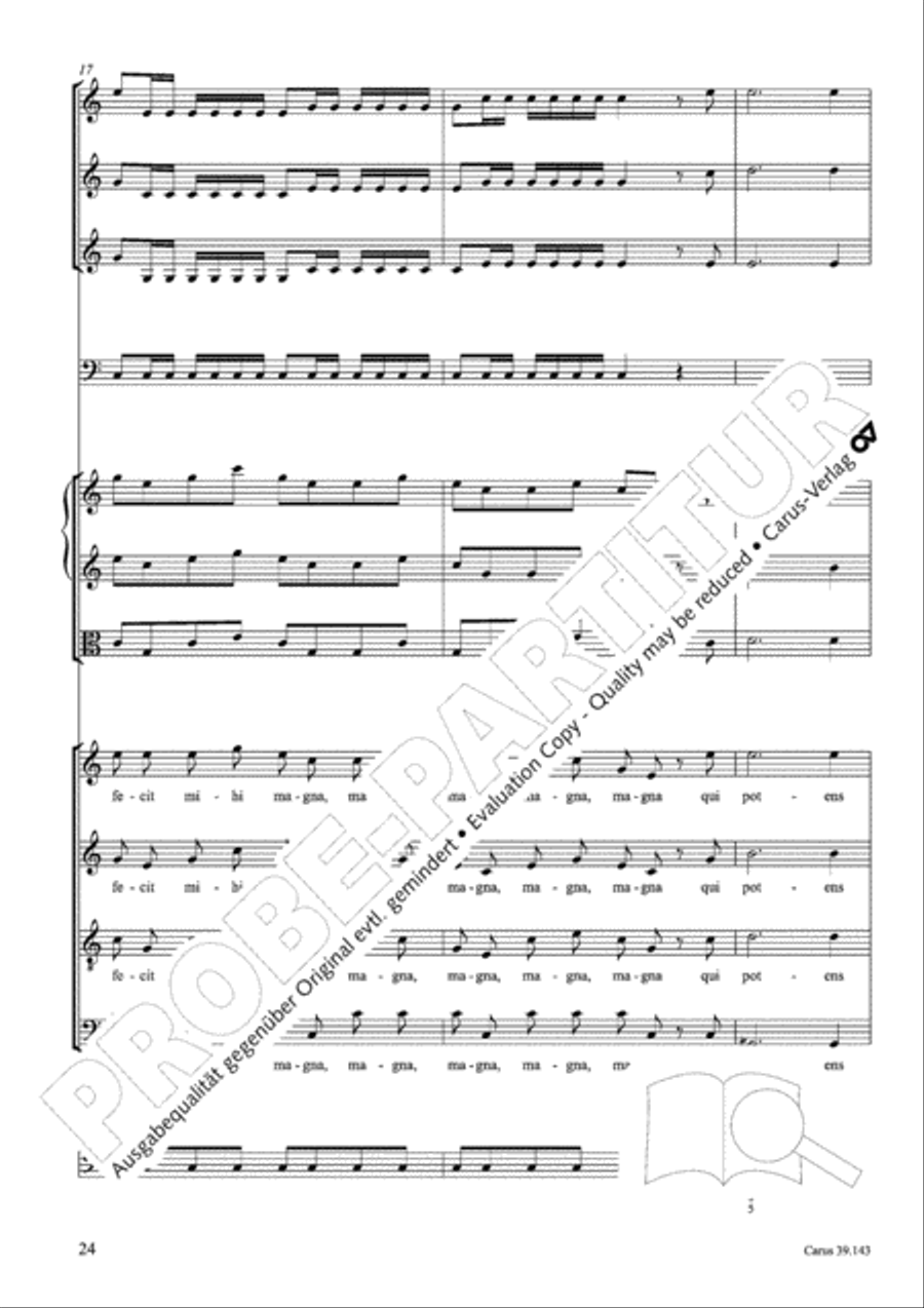 Magnificat in C major 4-Part scores gallery preview page 25