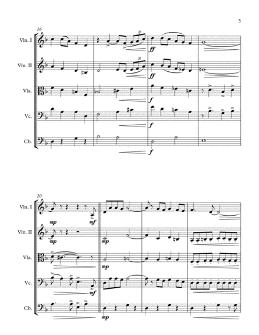 The Odd Couple The Odd Couple String Quartet scores gallery preview page 3