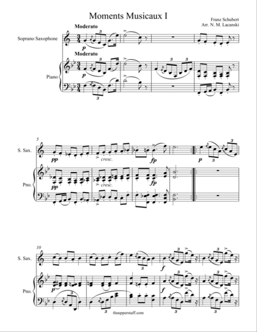 Moments Musicaux I Moments Musicaux I Woodwind Duet scores gallery preview page 1