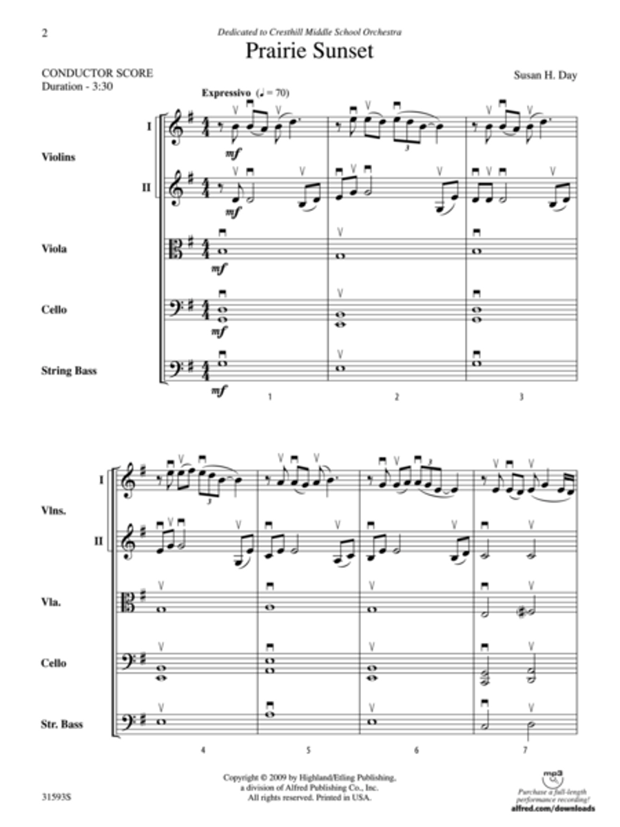Prairie Sunset String Orchestra scores gallery preview page 2