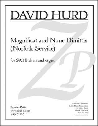 Book cover for Magnificat and Nunc Dimittis (Norfolk Service)
