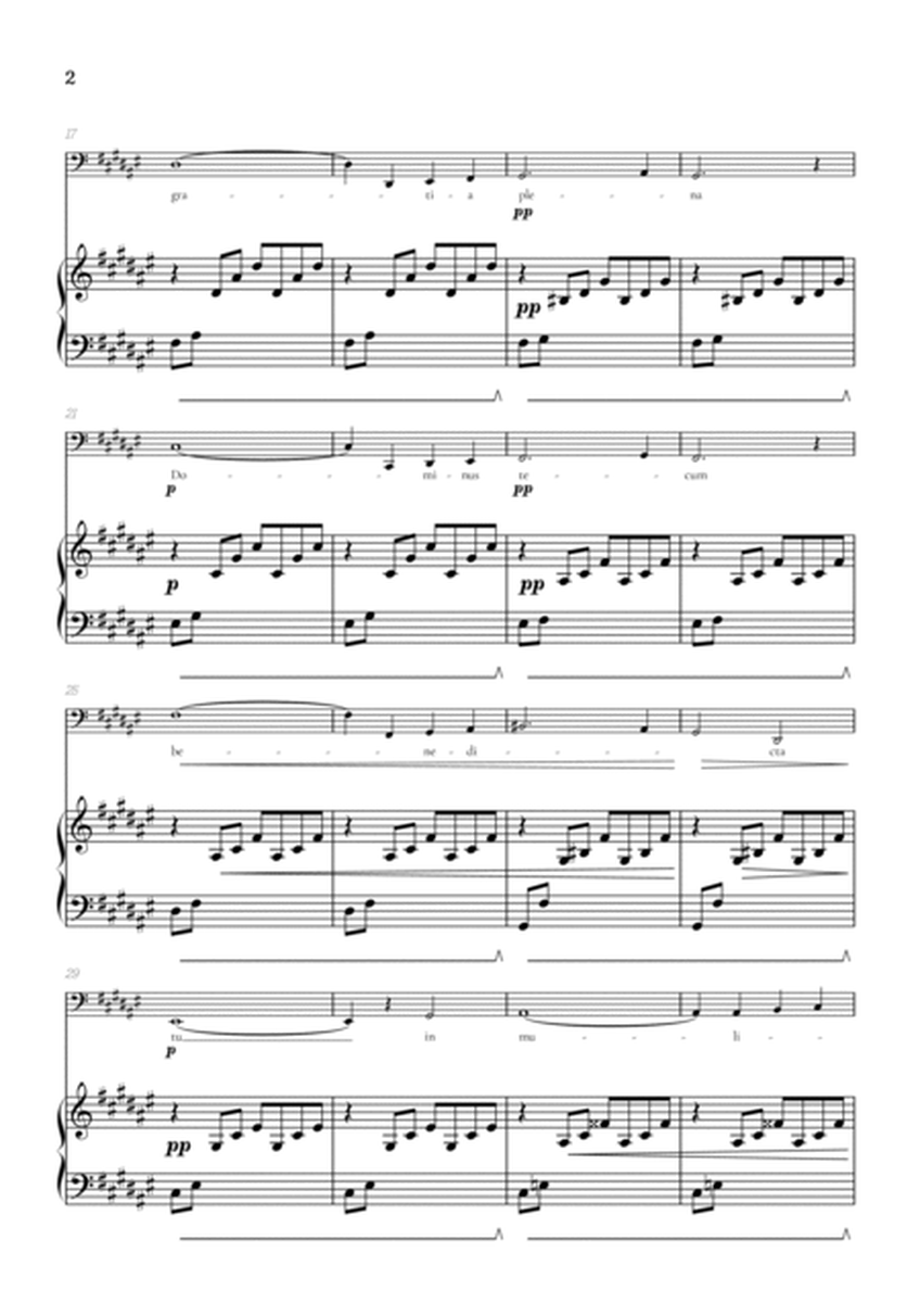 Bach / Gounod Ave Maria in F sharp [F#] • baritone sheet music with piano accompaniment image number null