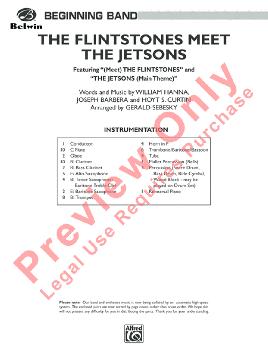 The Flintstones Meet the Jetsons Concert Band scores gallery preview page 2