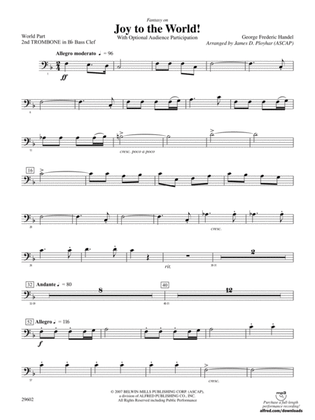 Joy to the World: (wp) 2nd B-flat Trombone B.C.