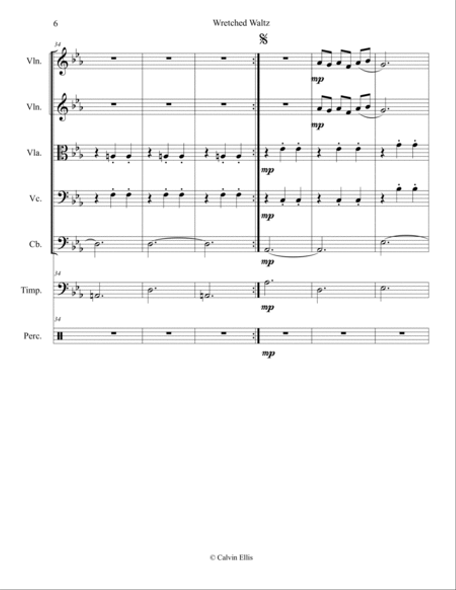 Wretched Waltz Wretched Waltz String Orchestra scores gallery preview page 6