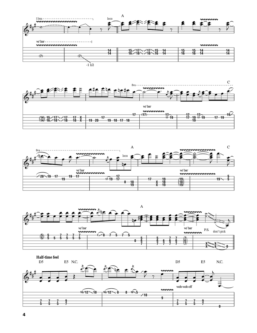Linus And Lucy Electric Guitar scores gallery preview page 4