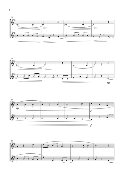 We Wish You A Merry Christmas (for trumpet (Bb) duet, suitable for grades 2-6) image number null