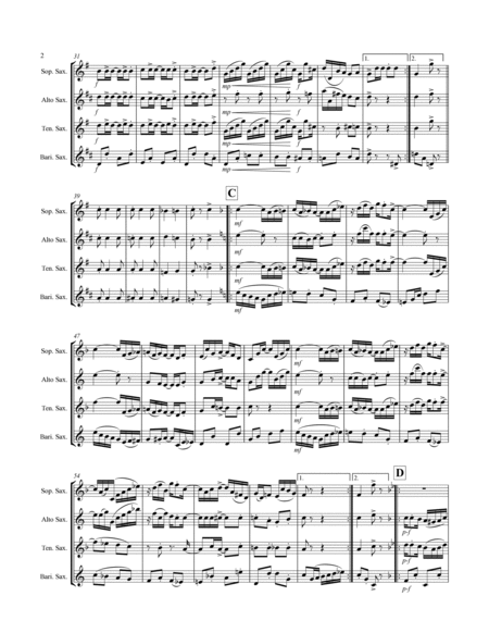 Joplin - “The Cascades” (for Saxophone Quartet SATB) image number null