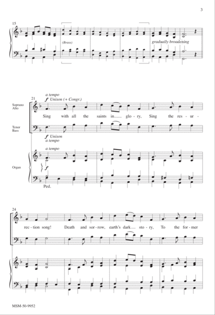 Sing with All the Saints In Glory 4-Part scores gallery preview page 3