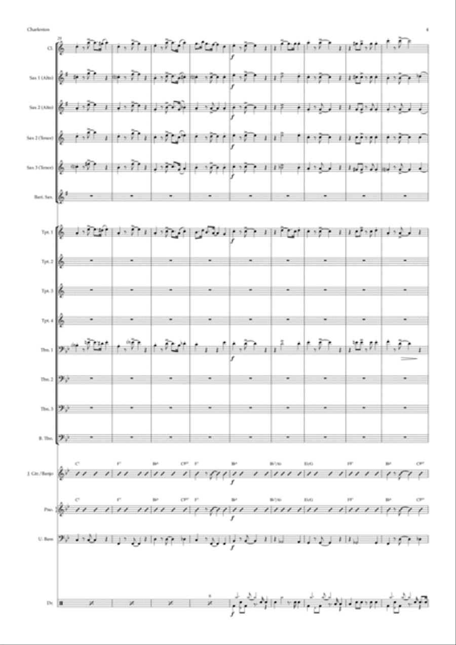 Charleston (big band) Jazz Ensemble scores gallery preview page 4