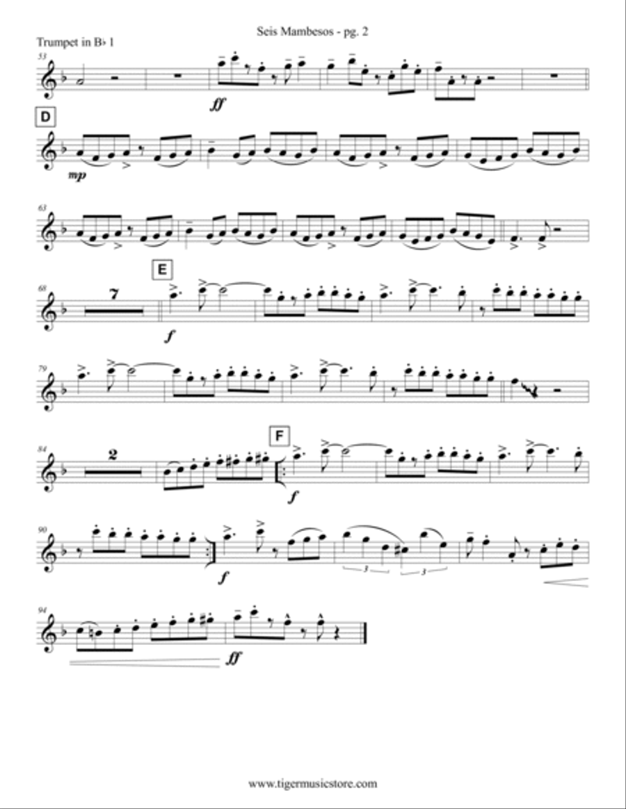 Seis Mambesos Brass Ensemble scores gallery preview page 3