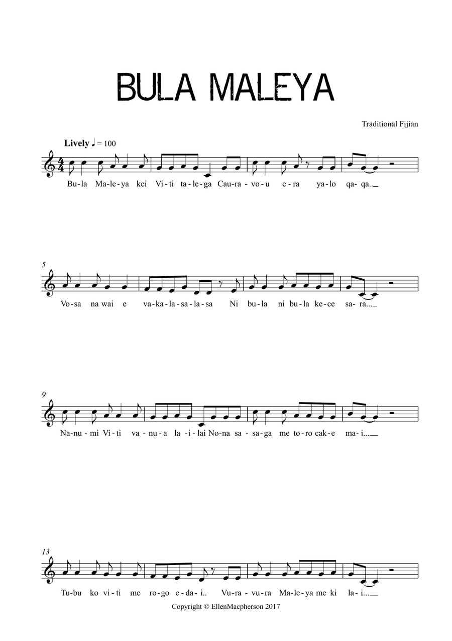 Bula Maleya / Vocal Voice Solo scores gallery preview page 2