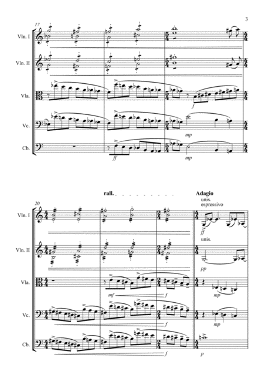 Pour la Tombe de Gustav Mahler String Orchestra scores gallery preview page 3