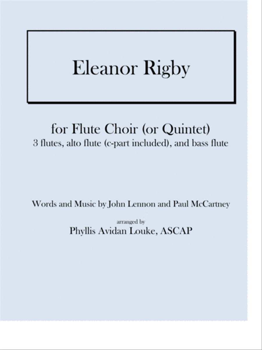 Eleanor Rigby Woodwind Ensemble scores gallery preview page 1