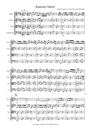 Radetzky March for String Quartet