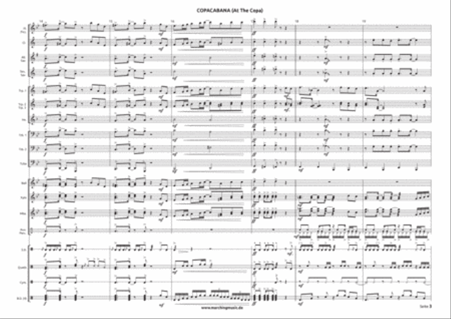 Copacabana (at The Copa) Marching Band scores gallery preview page 3