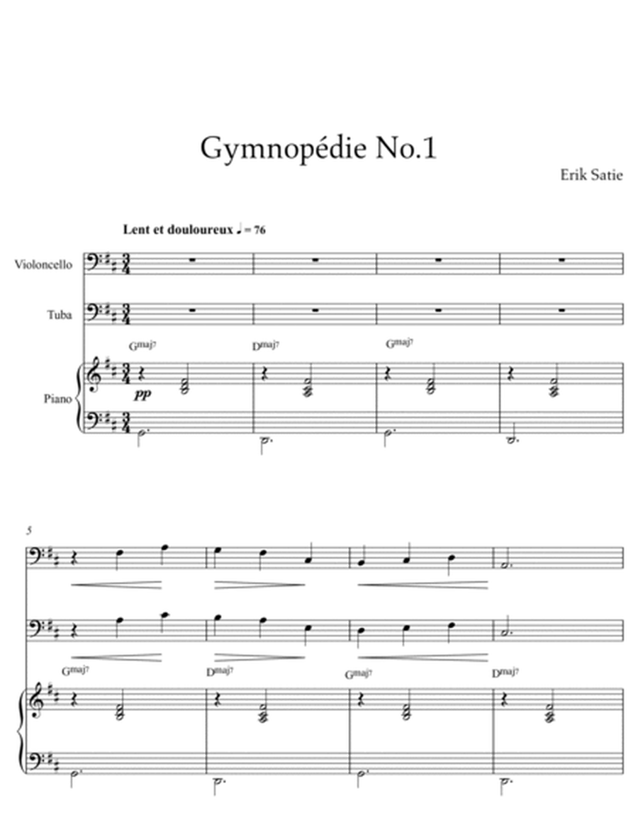 Erik Satie - Gymnopedie No 1(Trio Piano, Cello and Tuba) with chords image number null