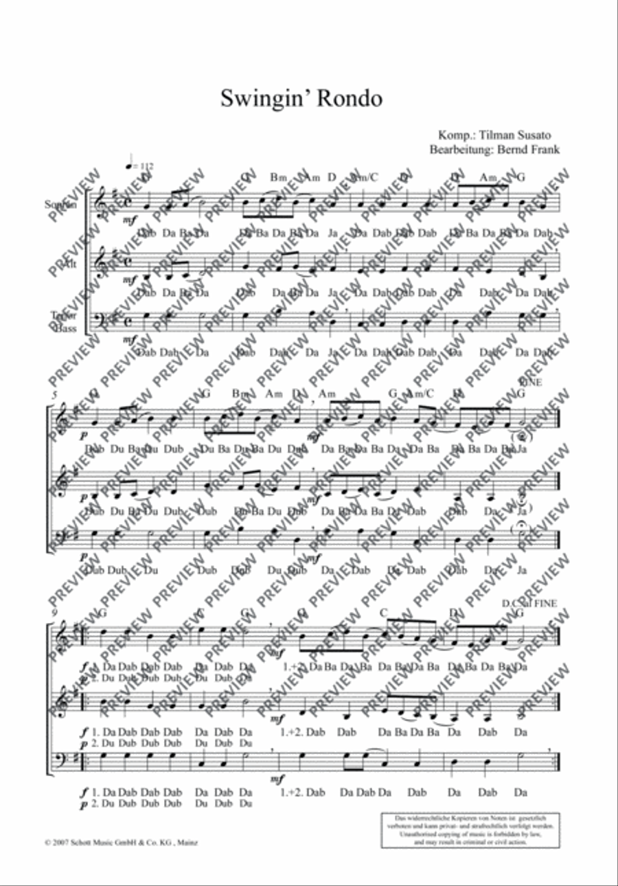 Swingin' Rondo Swingin' Rondo 3-Part scores gallery preview page 2