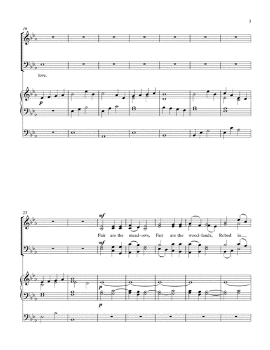 Beautiful Savior- SATB 4-Part scores gallery preview page 3