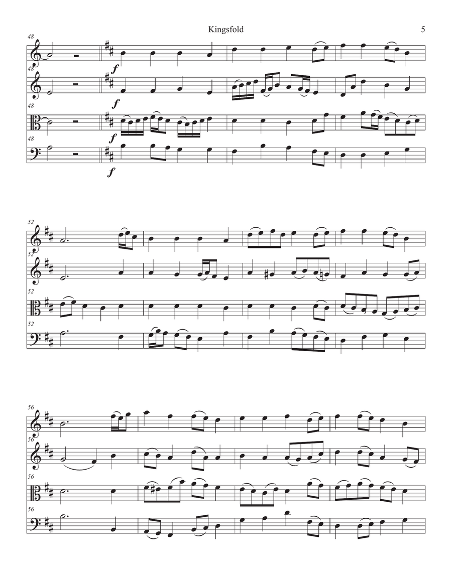 Kingsfold (String Quartet) String Quartet scores gallery preview page 5