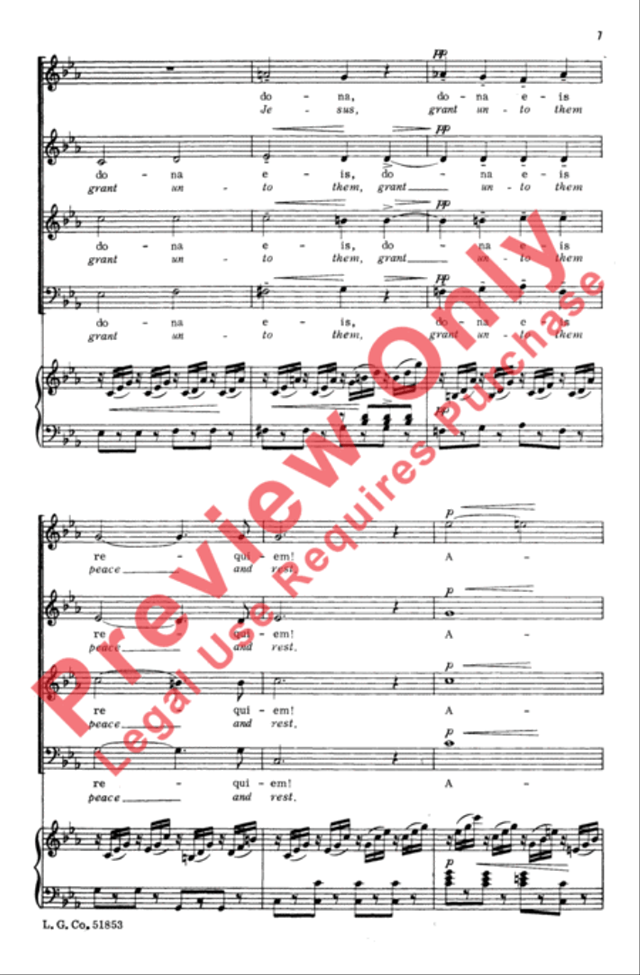 Lacrymosa 4-Part scores gallery preview page 7