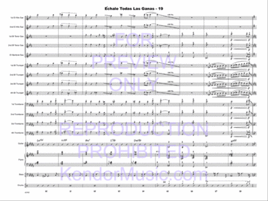 Echale Todas Las Ganas (Give It All You Got) Jazz Ensemble scores gallery preview page 49