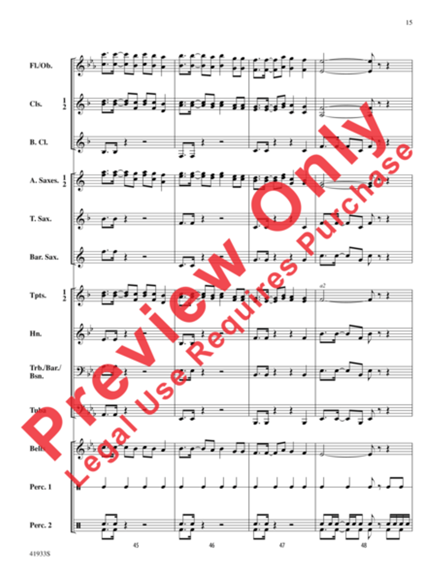 African Alleluia Concert Band scores gallery preview page 16