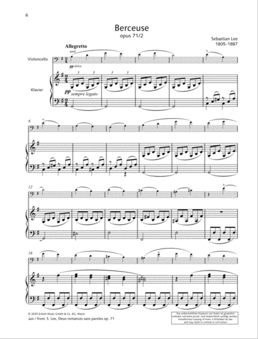 Berceuse Piano Accompaniment scores gallery preview page 2