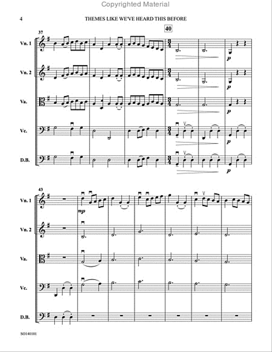 Themes Like We've Heard This Before String Orchestra scores gallery preview page 6