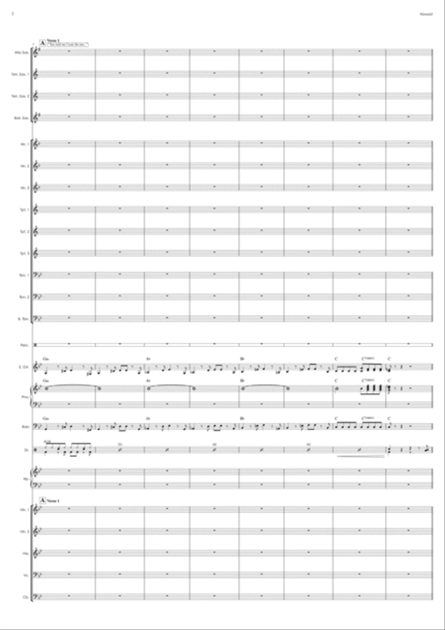 Howzat Howzat Full Orchestra scores gallery preview page 2