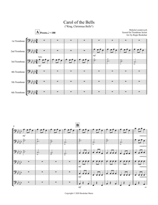 Carol of the Bells (F min) (Trombone Sextet)