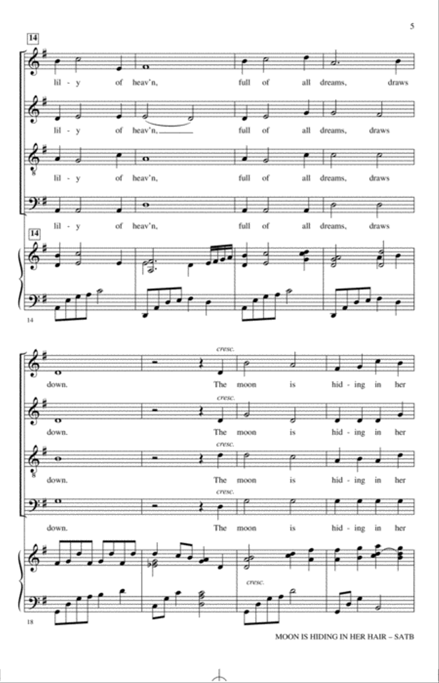 The Moon Is Hiding In Her Hair 4-Part scores gallery preview page 3