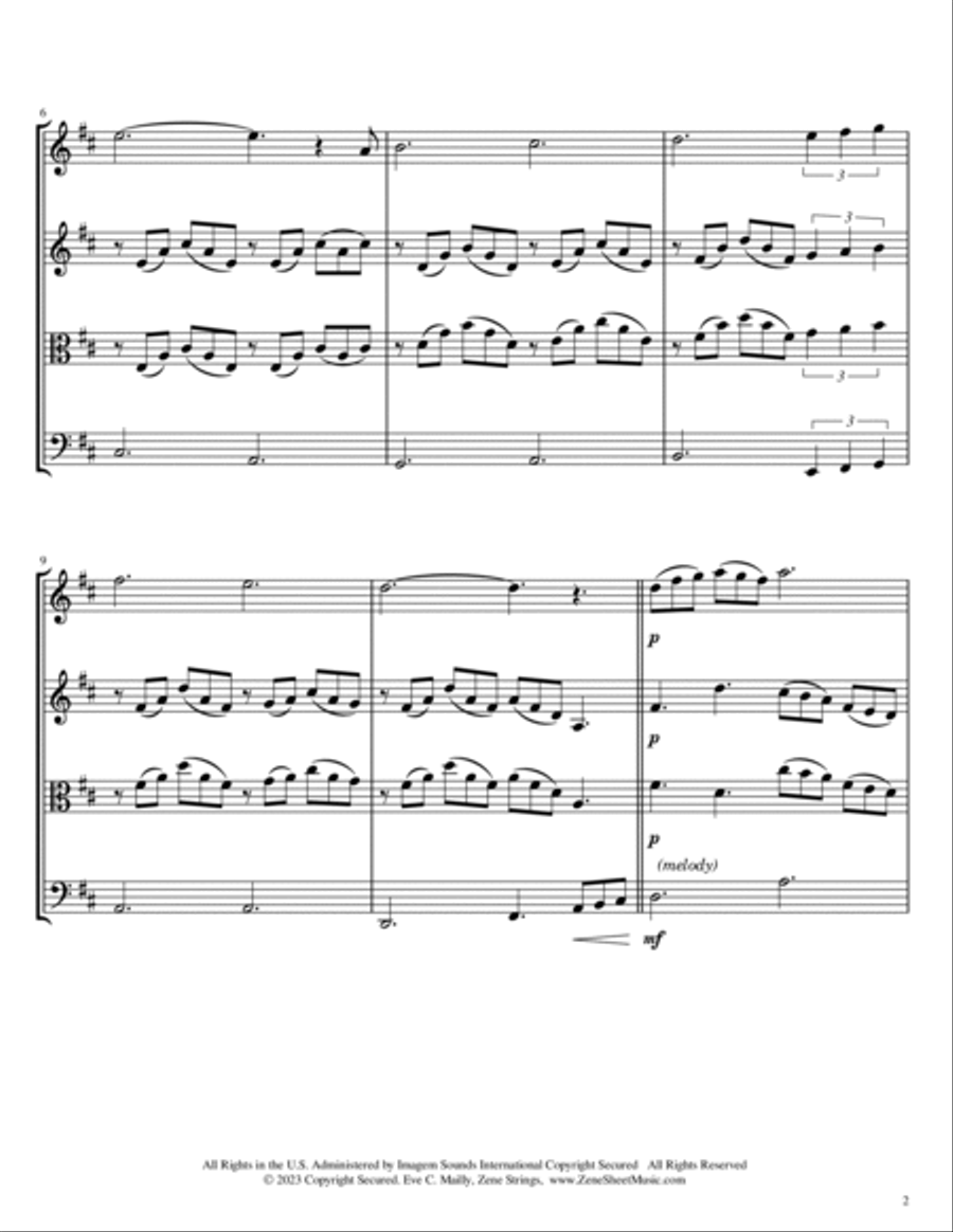 Can't Help Falling In Love String Trio scores gallery preview page 2