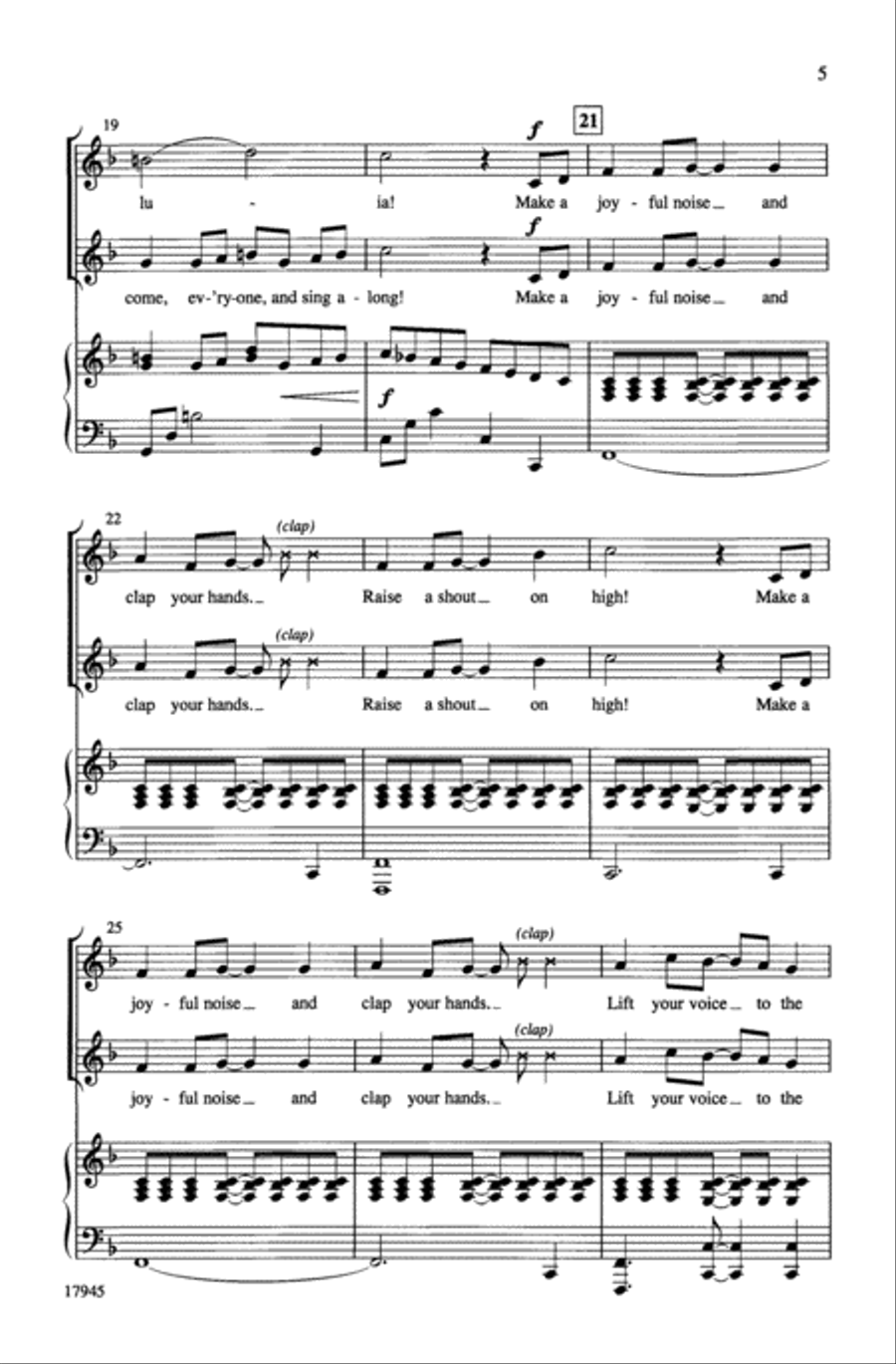 A Joyful Noise A Joyful Noise Unison Choir scores gallery preview page 5