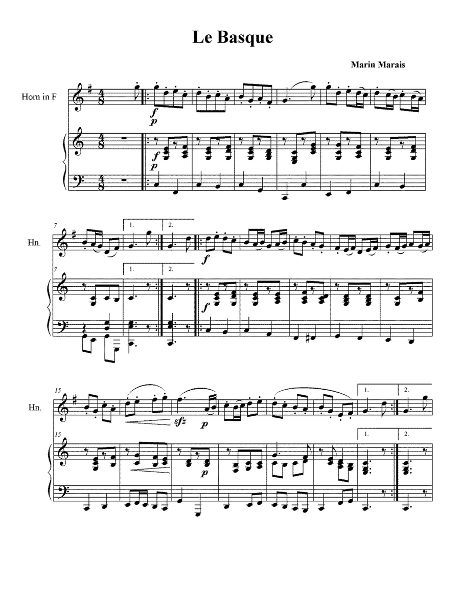 Le Basque Le Basque Piano scores gallery preview page 1