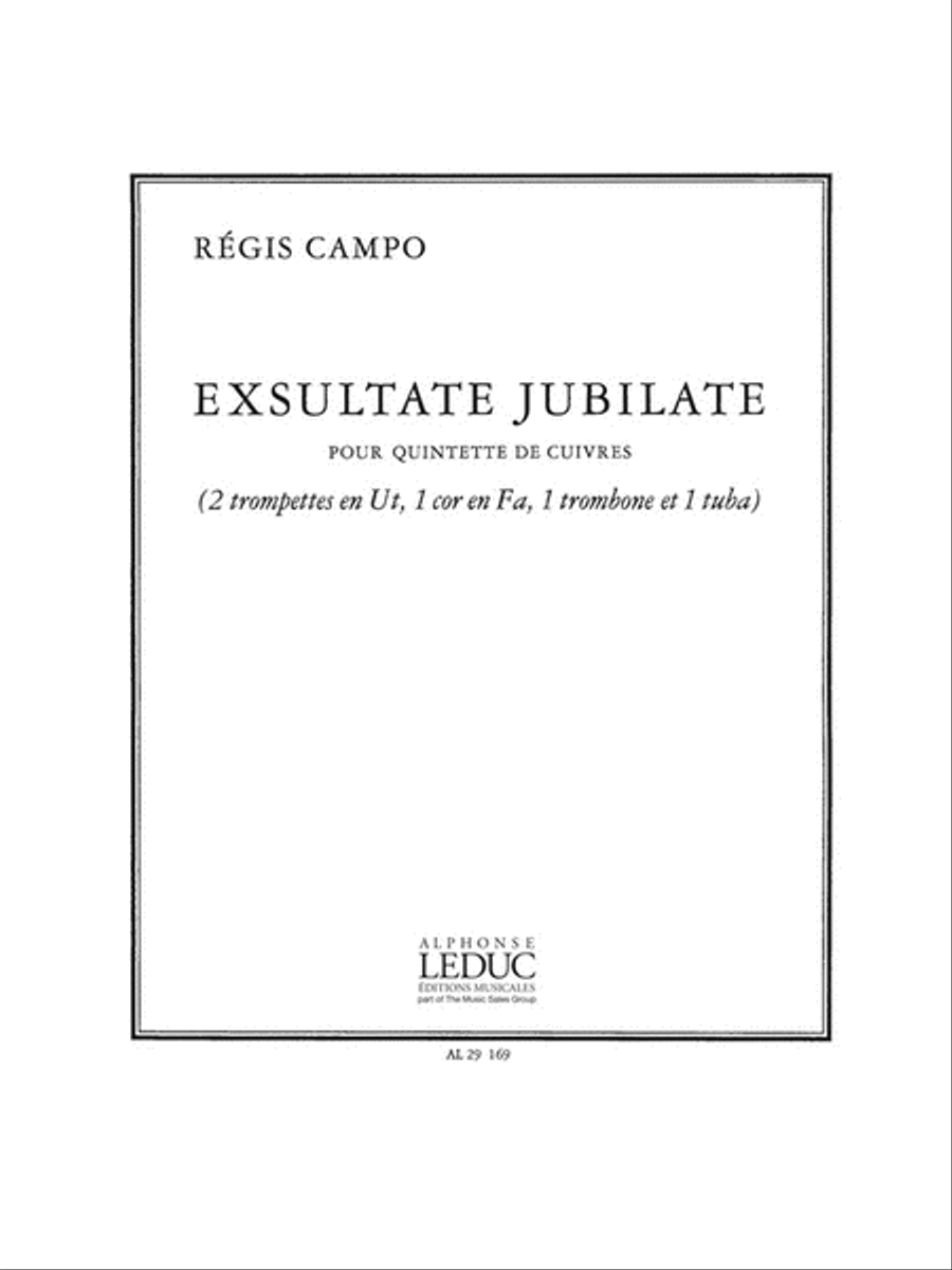 Exsultate Jubilate (quintet-brass) School and Community scores gallery preview page 1