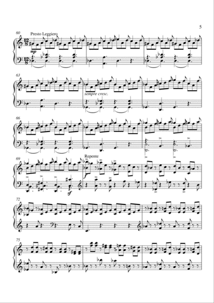 Dreams of a Somnambulist Piano Solo scores gallery preview page 6