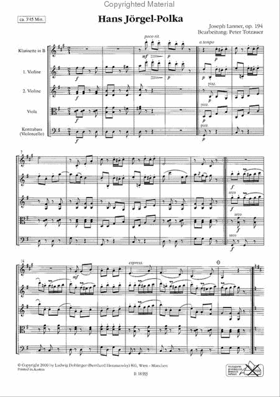 Hans Jorgel-Polka Hans Jorgel-Polka Score and Part scores gallery preview page 2