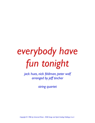 Book cover for Everybody Have Fun Tonight