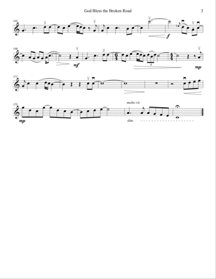 Bless The Broken Road String Quartet scores gallery preview page 3