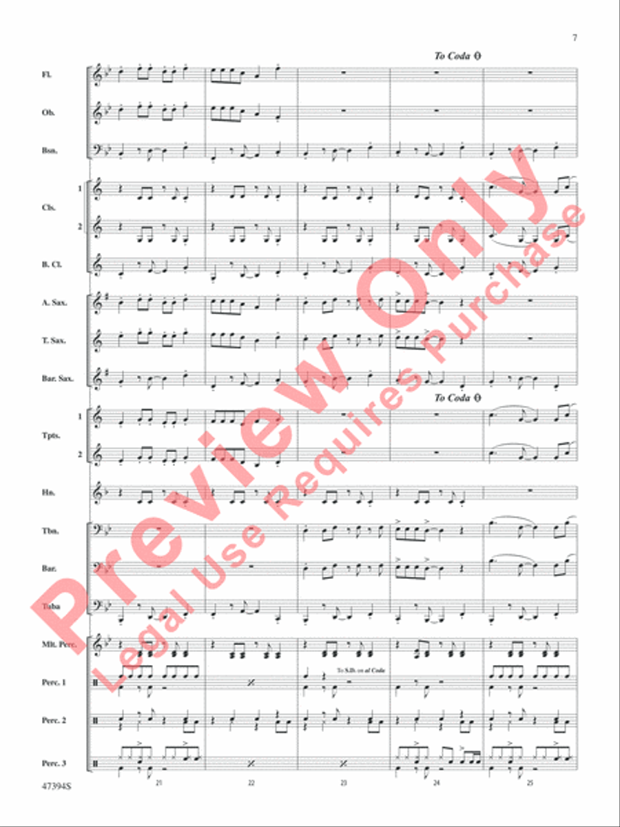 The Banana Boat Song Concert Band scores gallery preview page 8