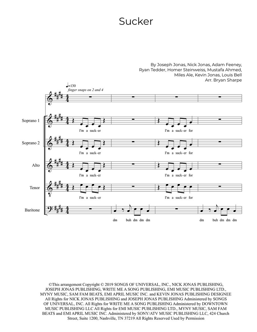 Sucker 4-Part scores gallery preview page 1