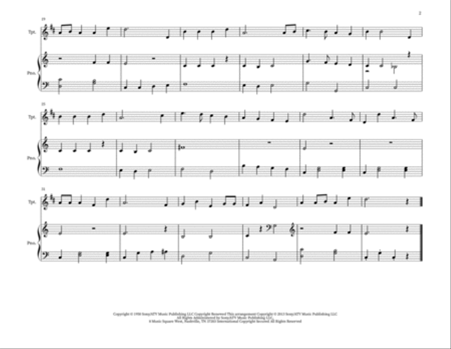 Casper The Friendly Ghost Trumpet Duet scores gallery preview page 2